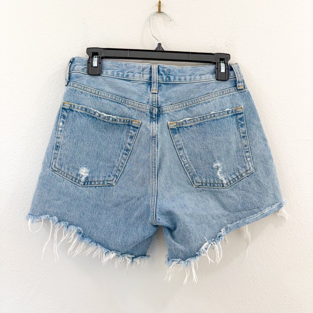 Agolde Parker Long 100% Cotton Denim Boho Preppy Festival Shorts 25 - Picture 4 of 6